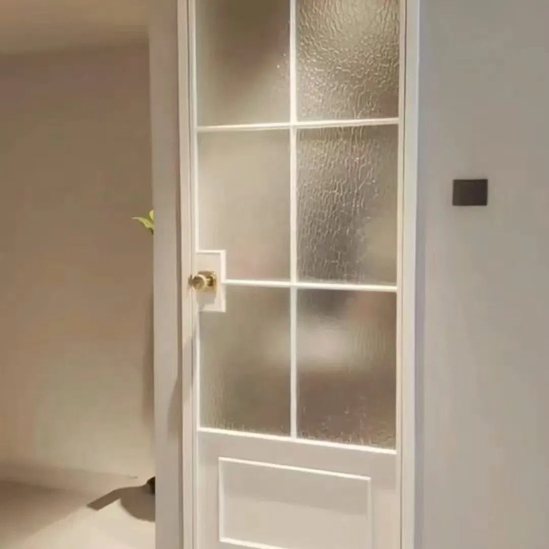 Narrow Frame Interior Kitchen Door Aluminum Casement Dutch Glass Door Flush Modern Toilet Swing Bathroom Security Door