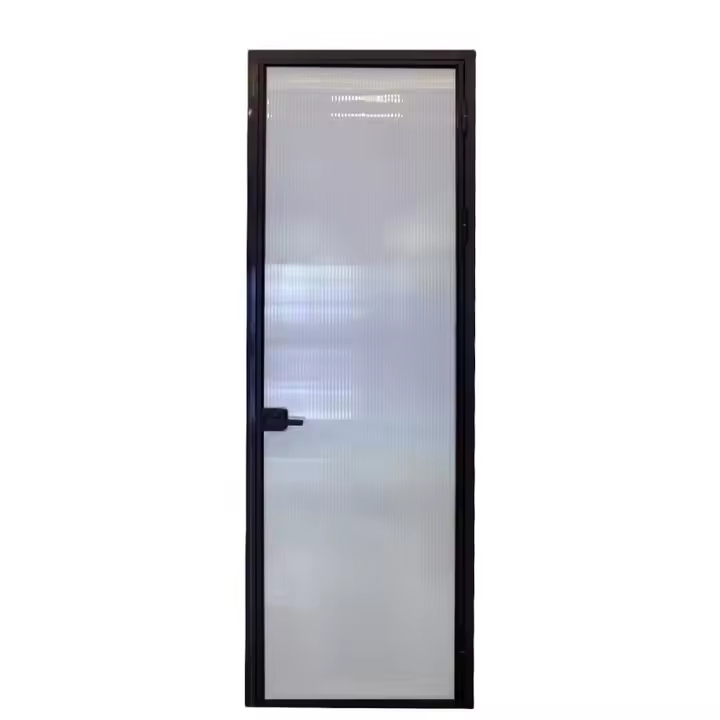Hot Sale Waterproof Double-Layer Tempered Glass Bathroom Frosted Aluminium Double Casement Dutch Door Modern Toilet Door