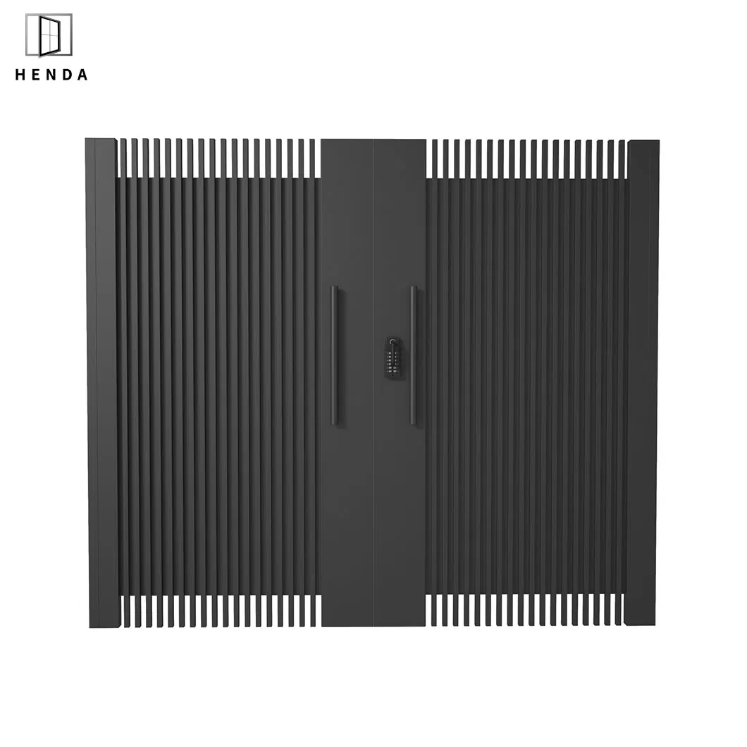 Factory Direct Entrance Modern Wrought Courtyard Exterior Security Main Iron Steel House Main Gate Door