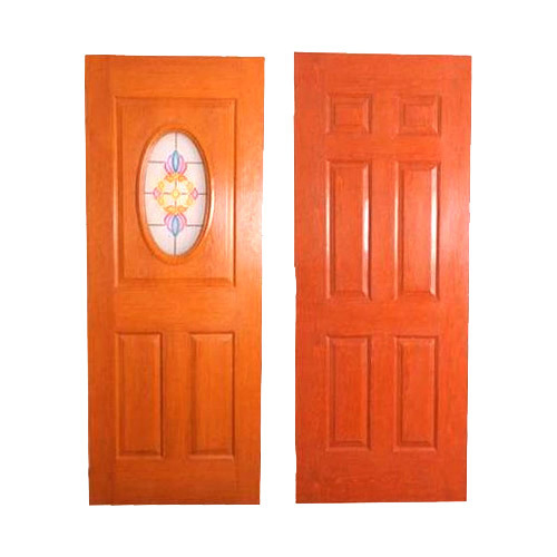 6 Panel Lament &amp; 1/2 Lite Panel Lament Fiberglass Door