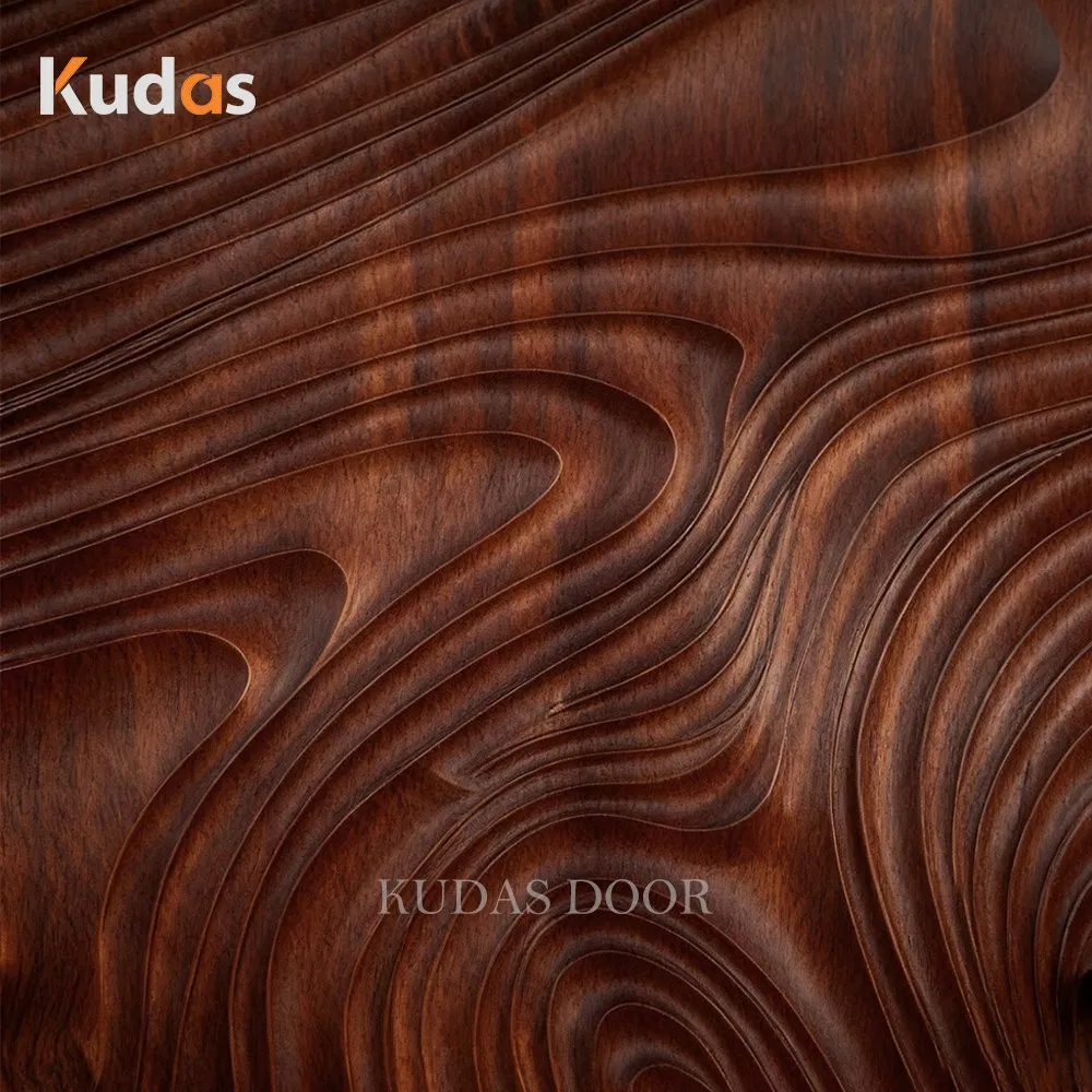 Walnut Solid Wood Exterior External Wooden Pivot Main House Front Entry Door