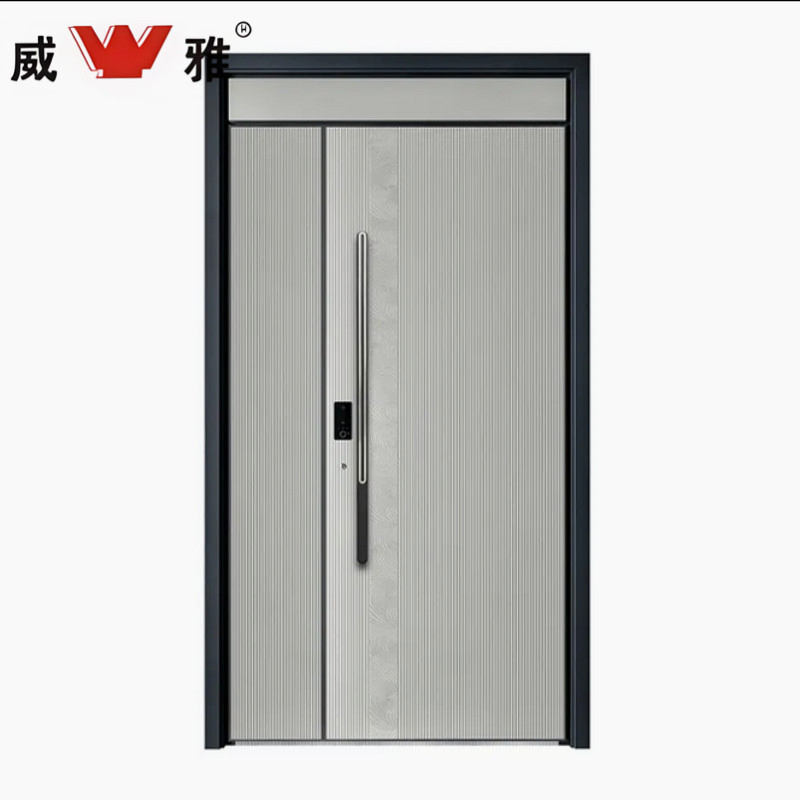 Exceptional Safety Bullet Resistant Steel Corrosion Protection Custom Leaf Thickness Front Door with Matt Finish