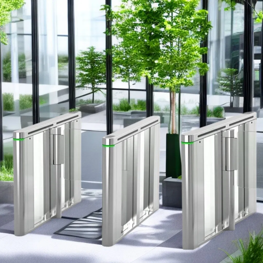 Speed Gate for Metro Train Station Security with Biometric Attendance System