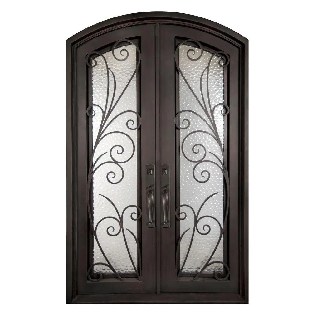 High Quality Security and Decoction Exterior Wrought Iron Door