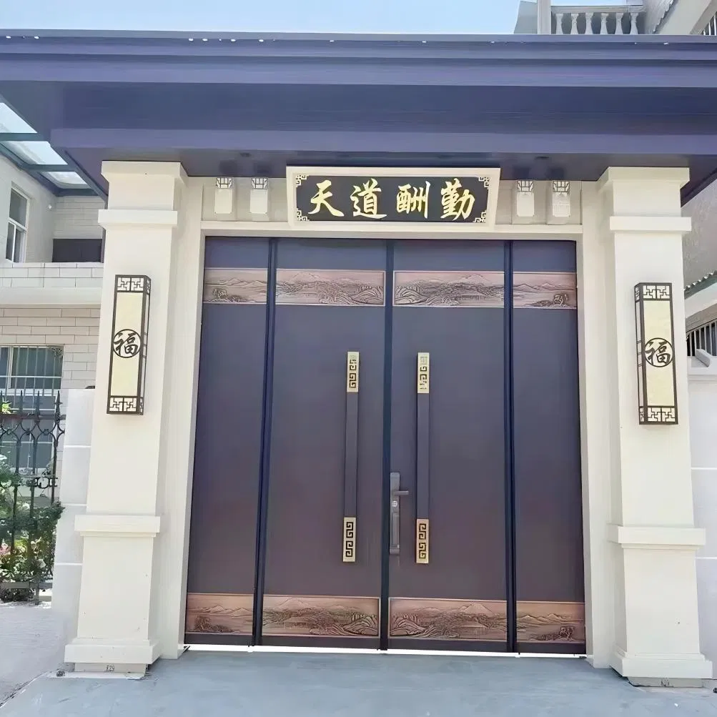 China Factory Steel Aluminum Door Security Entrance Interior Guangdong Exterior Metal Modern Wrought Iron Front Single Double Turkey American Door Price