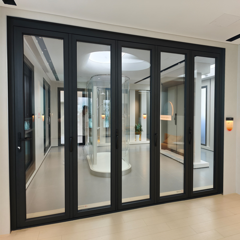 93 Aluminum Patio Accordion Passive Balcony Sliding Glass Bifold Folding Door