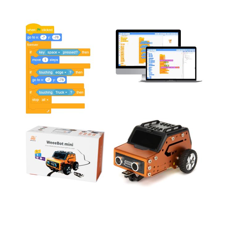 Weeemake Smart Education Robot Kids Coding Compatible Arduino IDE Car Robotics Kit for Schools