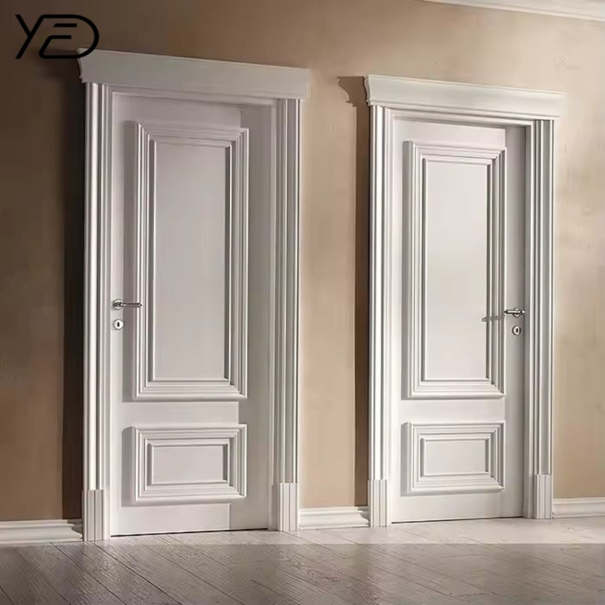 Top Seller Modern PVC Oak Wood Solid Barn Door for Bathroom Interior Solid Wood Main Door Designs with Decoration Feature