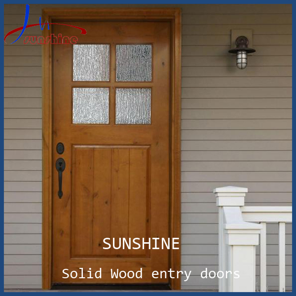 Residential Custom Mahogany Modern Design Exterior Door Solid Wood Pivot Entry Door