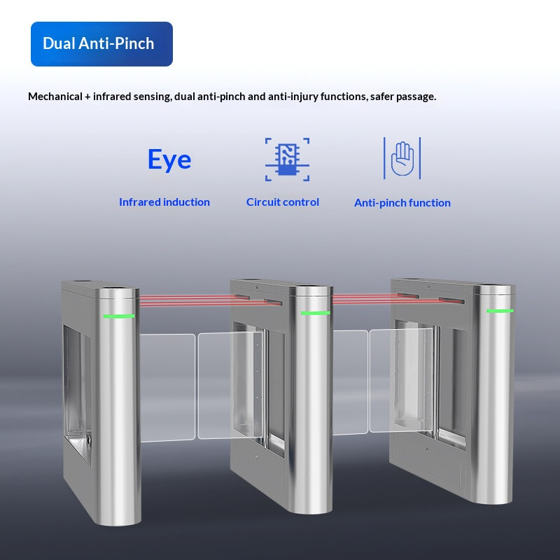 Customized Supermarkets, Schools, Governments, Factories Security Swing Barrier Turnstile Gate