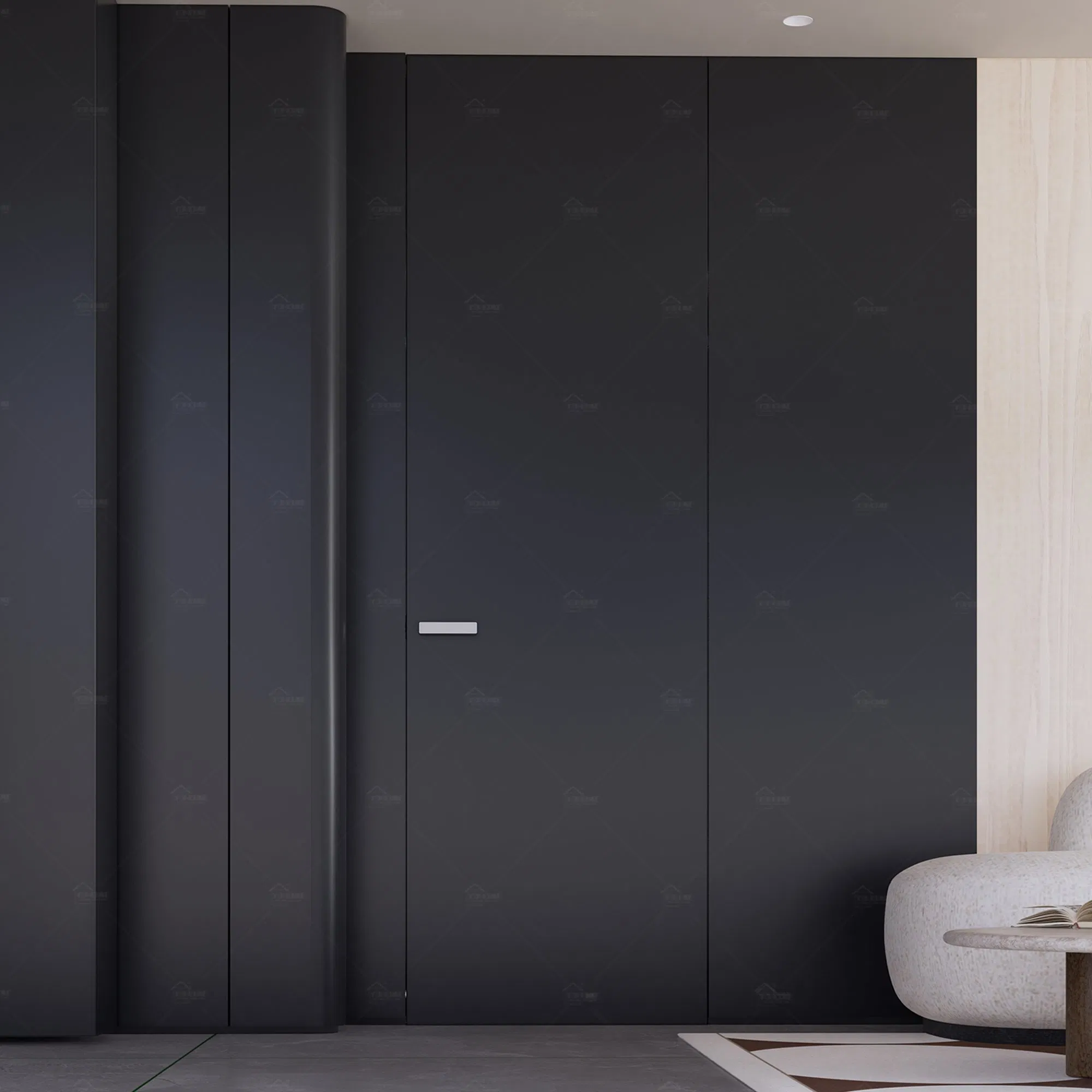 Foshan Yohome Custom ISO CE Certified Paint Color Flush Interior Hidden Wood Door