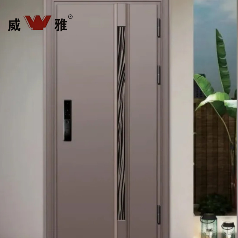 Reinforced Steel Bullet Resistant Solid Wood Aesthetic Villa Lobby Door with Customizable Lock Mechanisms