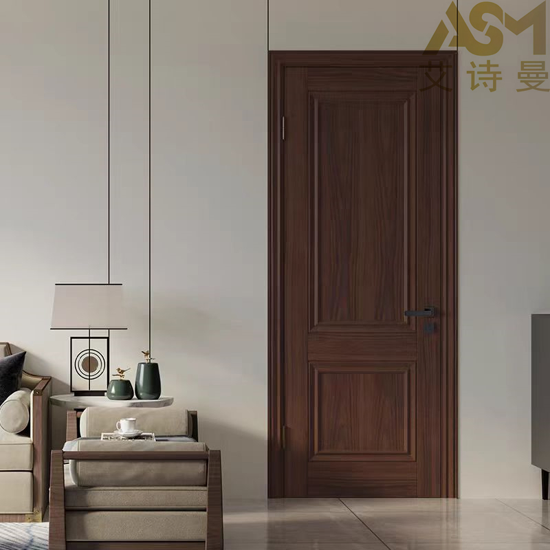 Factory Direct Custom Invisible Flush Mounted Secret Room Wooden Doors Internal Concealed Interior Frameless Hidden Arched Single Bedroom Solid Wooden Door