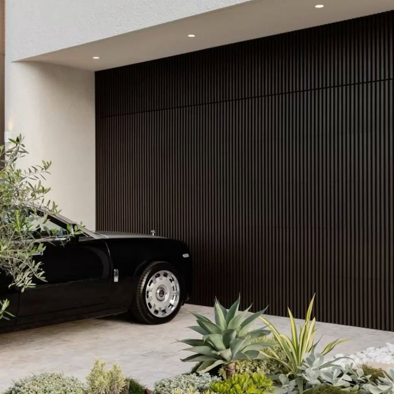 Dutch Imported Powder Coating Smart Aluminium Concealed Frame Grille Garage Doors