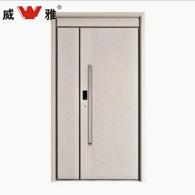 Exceptional Safety Bullet Resistant Steel Corrosion Protection Custom Leaf Thickness Front Door with Matt Finish