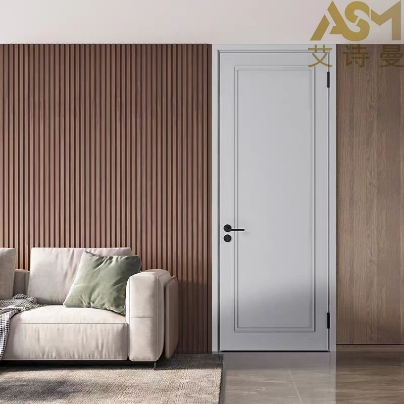 Factory Direct Custom Invisible Flush Mounted Secret Room Wooden Doors Internal Concealed Interior Frameless Hidden Arched Single Bedroom Solid Wooden Door