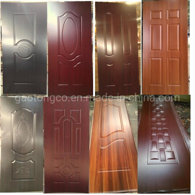Economical Interior Wooden Rounded MDF Ffilling LVL Frame PVC Door