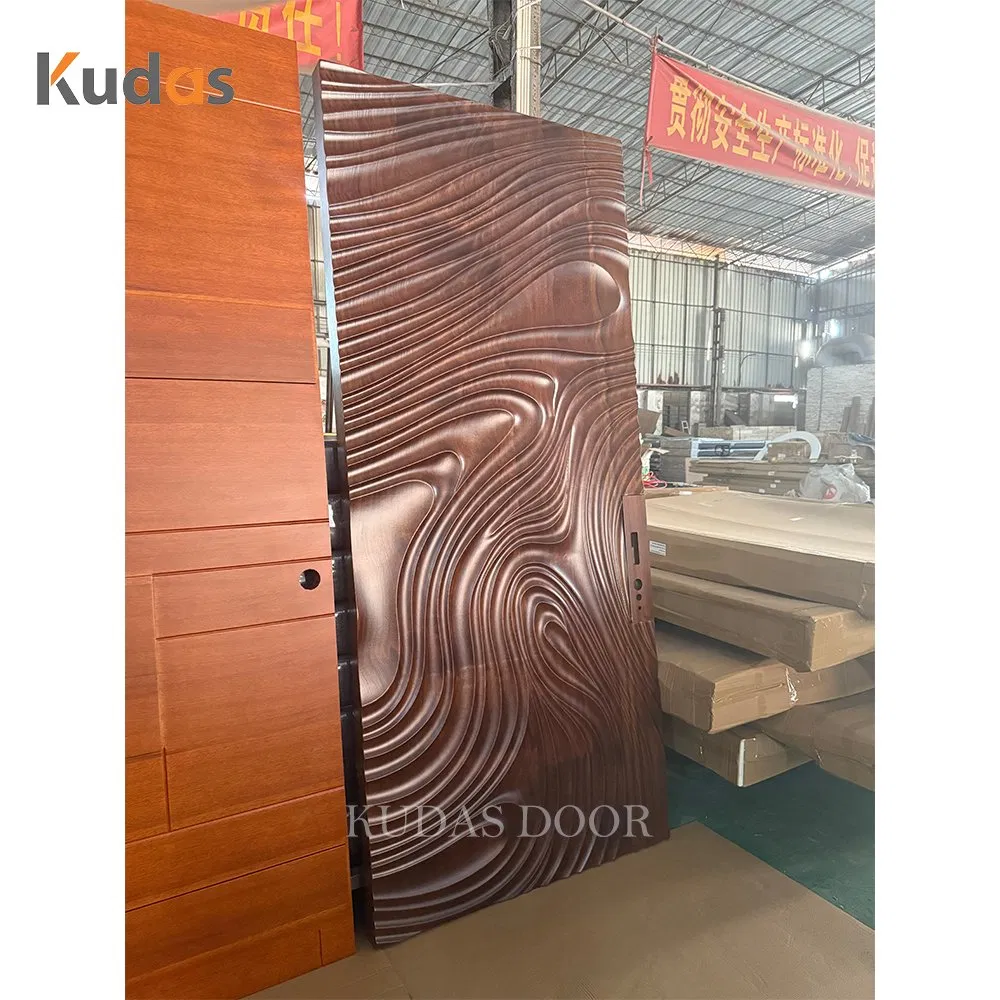 Walnut Solid Wood Exterior External Wooden Pivot Main House Front Entry Door