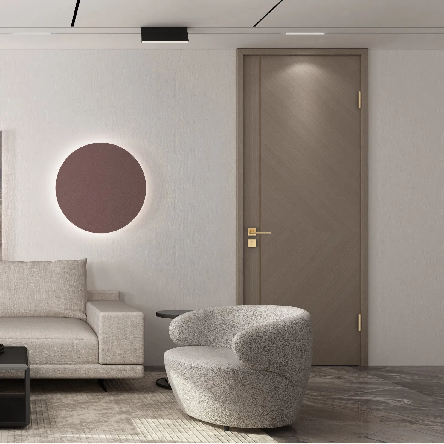 Premium Waterproof MDF Melamine Door Hollow Core Door HDF Wood Interior Door for Elegant Guest Rooms