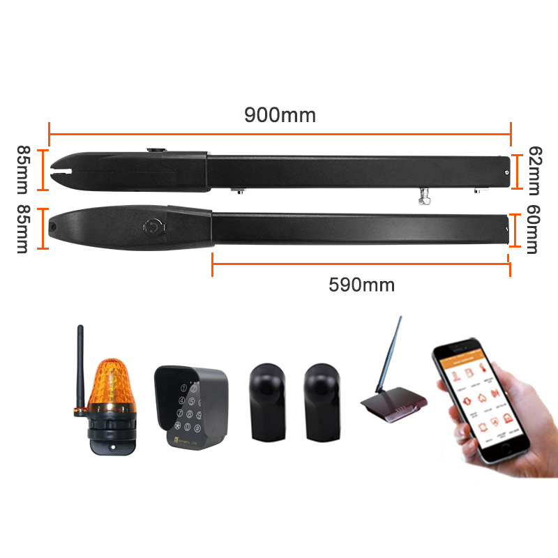 WiFi Controller Smart Phone Swing Gate Mechaism Gate Opener Kit