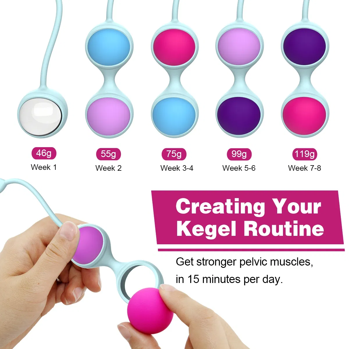 Kegel Balls Smart Eggs Balls Pelvic Floor Exercises Training Kit