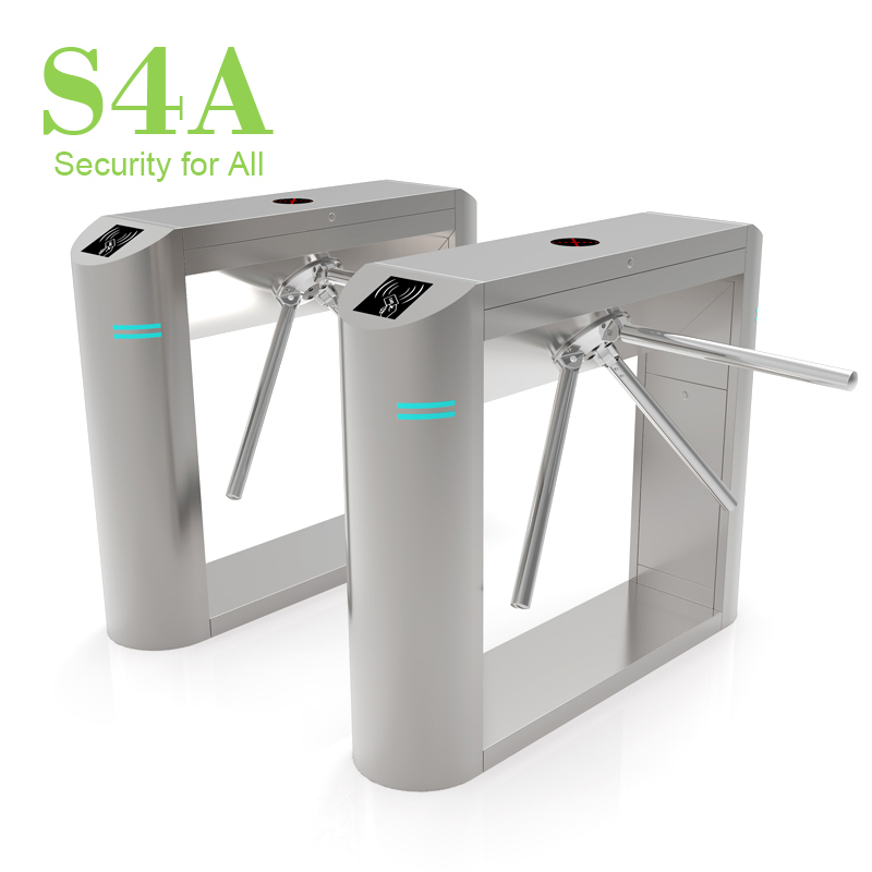 Biometric Tripod Turnstile Access Control System Entrance Exit Semi-Automatic Security Tripod Turnstile Barrier Gate