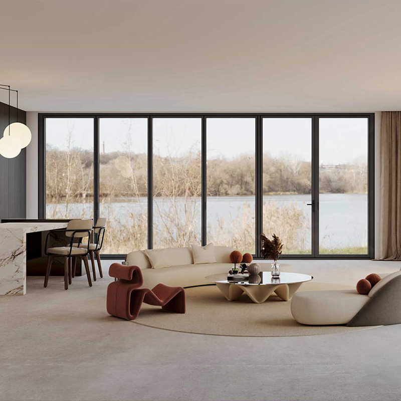 Customized Waterproof Exterior Aluminum Glass Bifold Patio Sliding Bi Folding Door