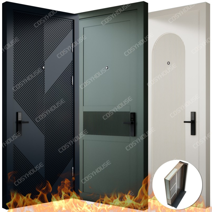 High-End Soundproof Wooden Interior Doors for Hotel and Apartment Rooms Acoustic Solid Core Modern Design