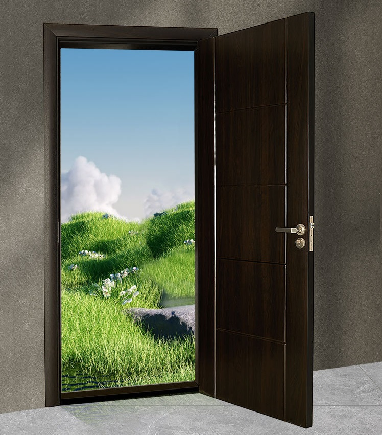 Compound Wood Plastic Door Ecological Waterproof Wooden Door