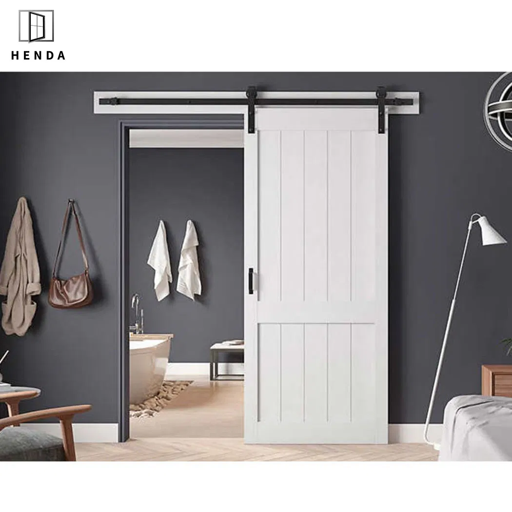 Factory Direct Modern Design Aluminium/Aluminum/Solid Wood Double Tempered Glass Interior Iron New Steel Pocket Sliding Shower Barn Hanging Door