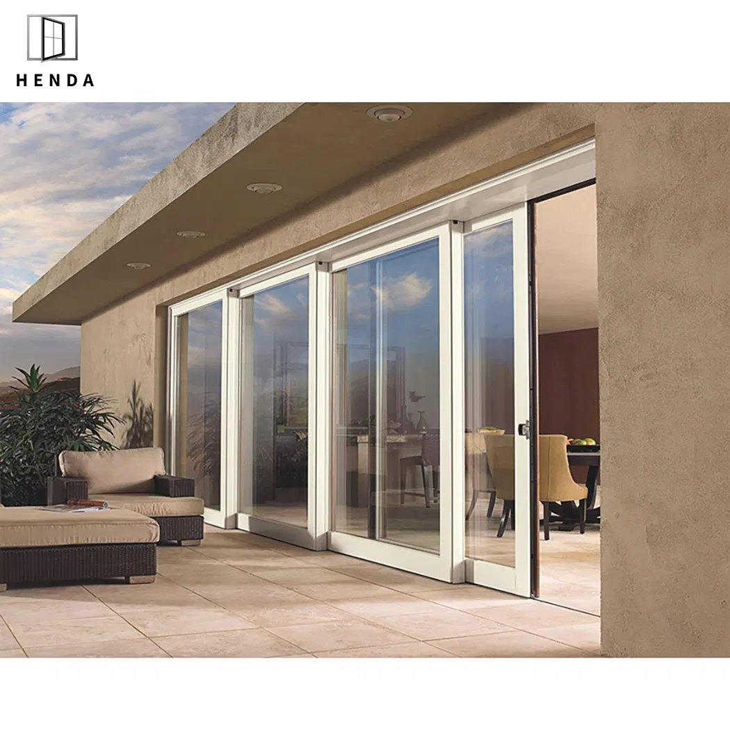 Soundproof Thermal Break Heat Insulation Tinted Glass Interior Aluminium Glass Sliding Door