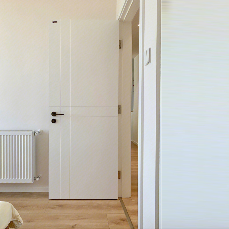 Modern Latest Design Commercial Frameless Flush Concealed Invisible Main WPC Interior Wooden Panel Room Hidden Secret Timber Door