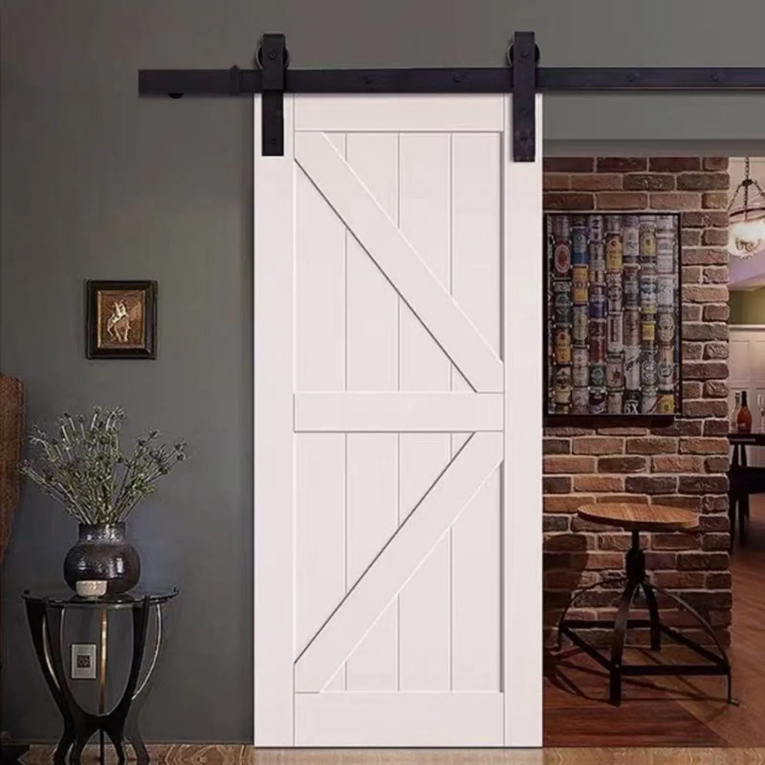 Manufacturing Latest Design Home Room Modern Wood Wooden Barn Doors Interior Modern Sliding Barn Doors