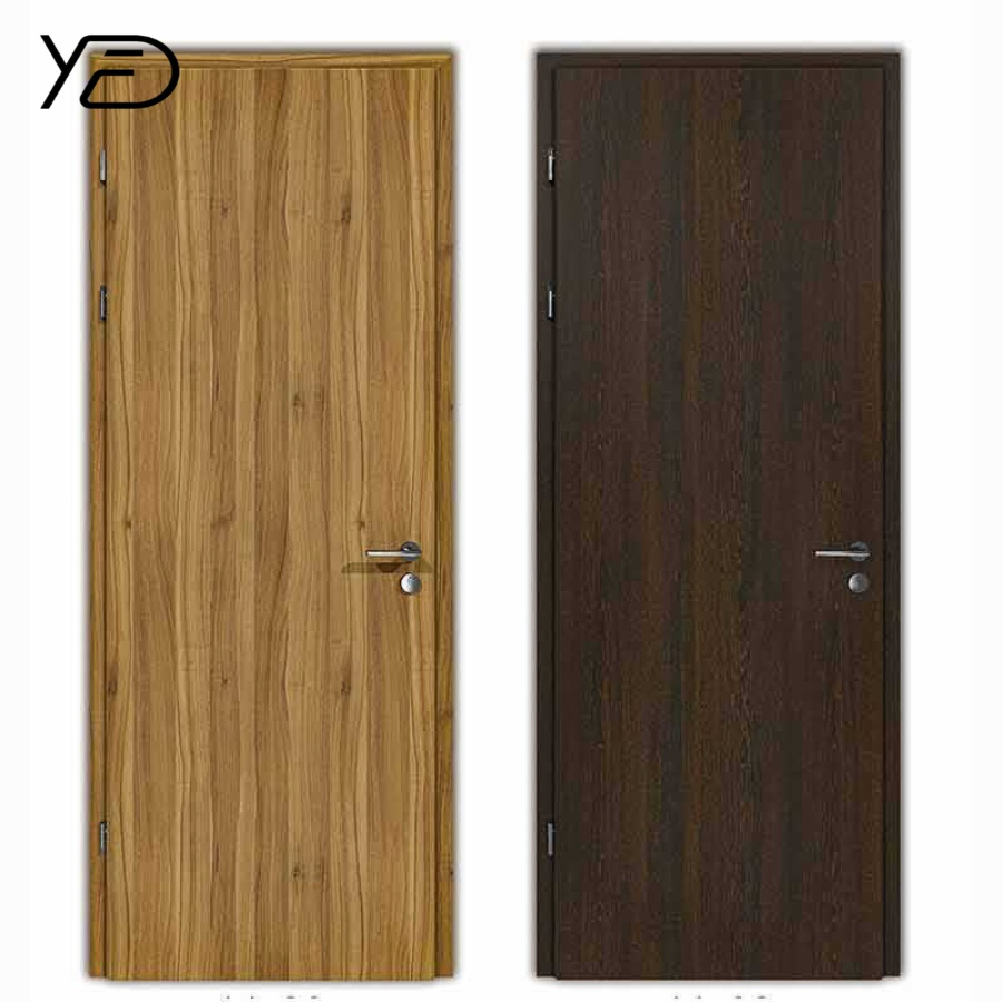 2025 Modern Flush Mounted Wall Panel Design American Red Oak Interior Solid Wooden Frameless Door Invisible Hidden Door Waterproof