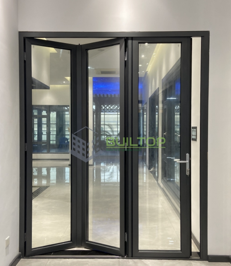 Bifold Patio Aluminium Door Customized and High Quality Frameless Glass Folding Door