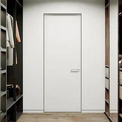 High Quality Hidden Invisible Modern Solid Core Wooden Interior White Casement Flush Door Solid Wood Made