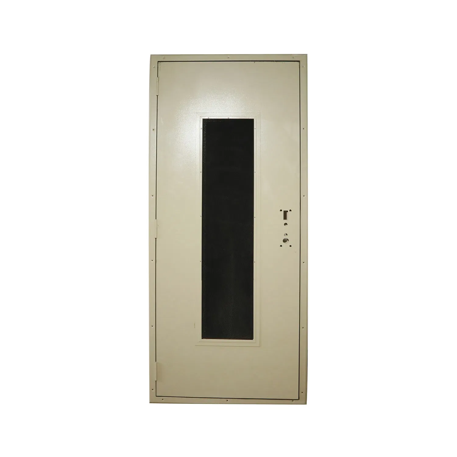 Exterior Door with Metal Mesh Panel Dutch Door Style
