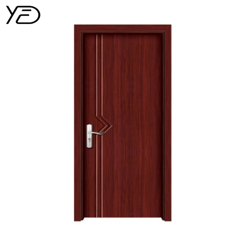 Top Seller Modern PVC Oak Wood Solid Barn Door for Bathroom Interior Solid Wood Main Door Designs with Decoration Feature