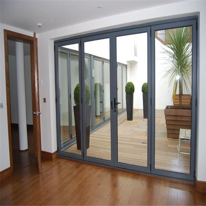 Aluminum Folding Door Glass Bifold Door with Tempered Double Glazing