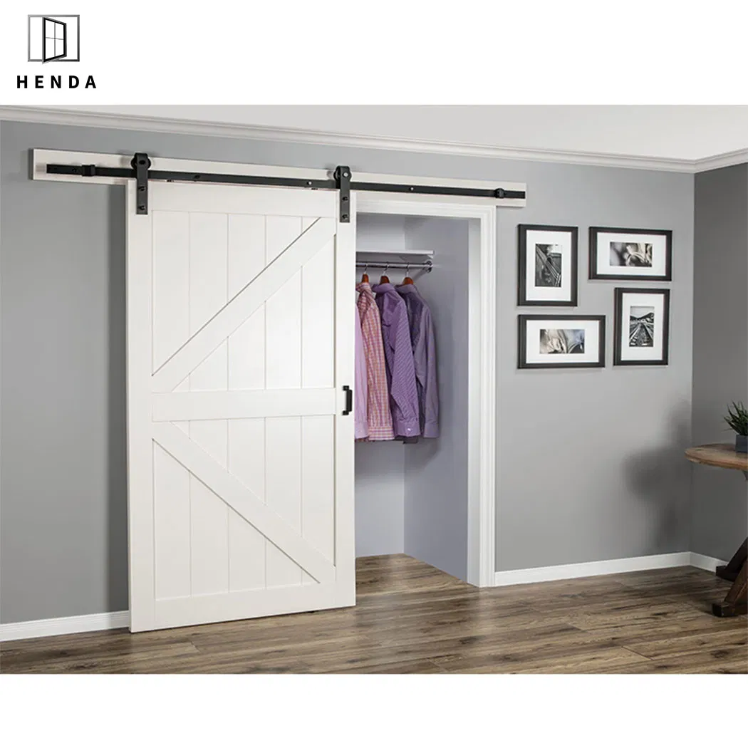 Factory Direct Modern Design Aluminium/Aluminum/Solid Wood Double Tempered Glass Interior Iron New Steel Pocket Sliding Shower Barn Hanging Door