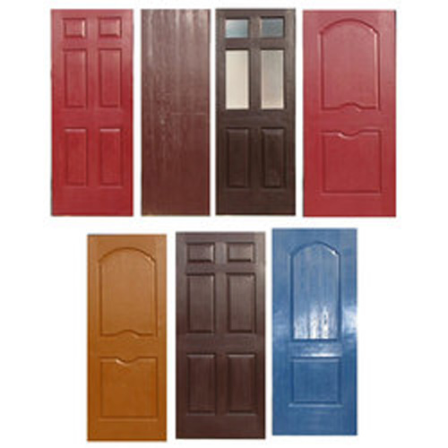 6 Panel Lament &amp; 1/2 Lite Panel Lament Fiberglass Door