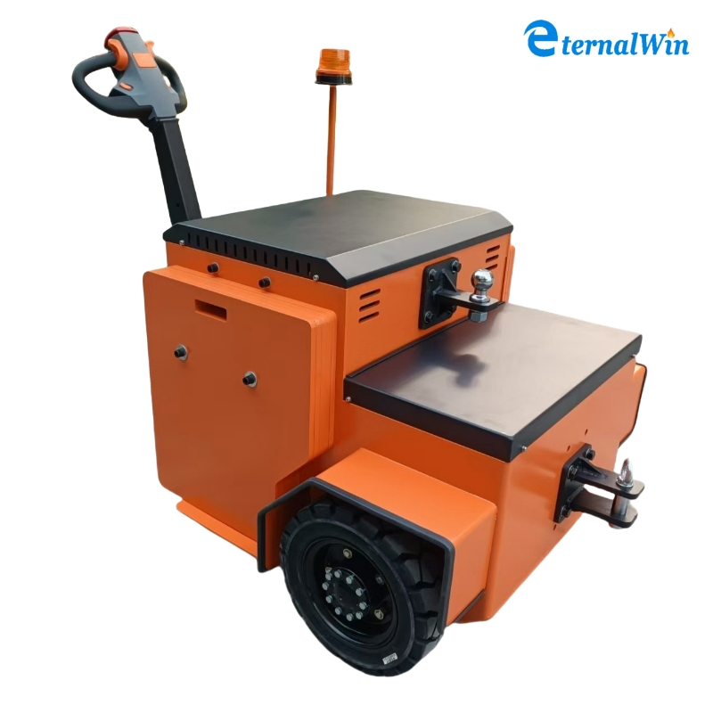 5000kg Electric Mover Powered Tow Tug Trailer Tractor Heavy Duty 24V Battery 1ton 2.5ton 3ton 4ton Walking Type Electric Tow Tractor Tug