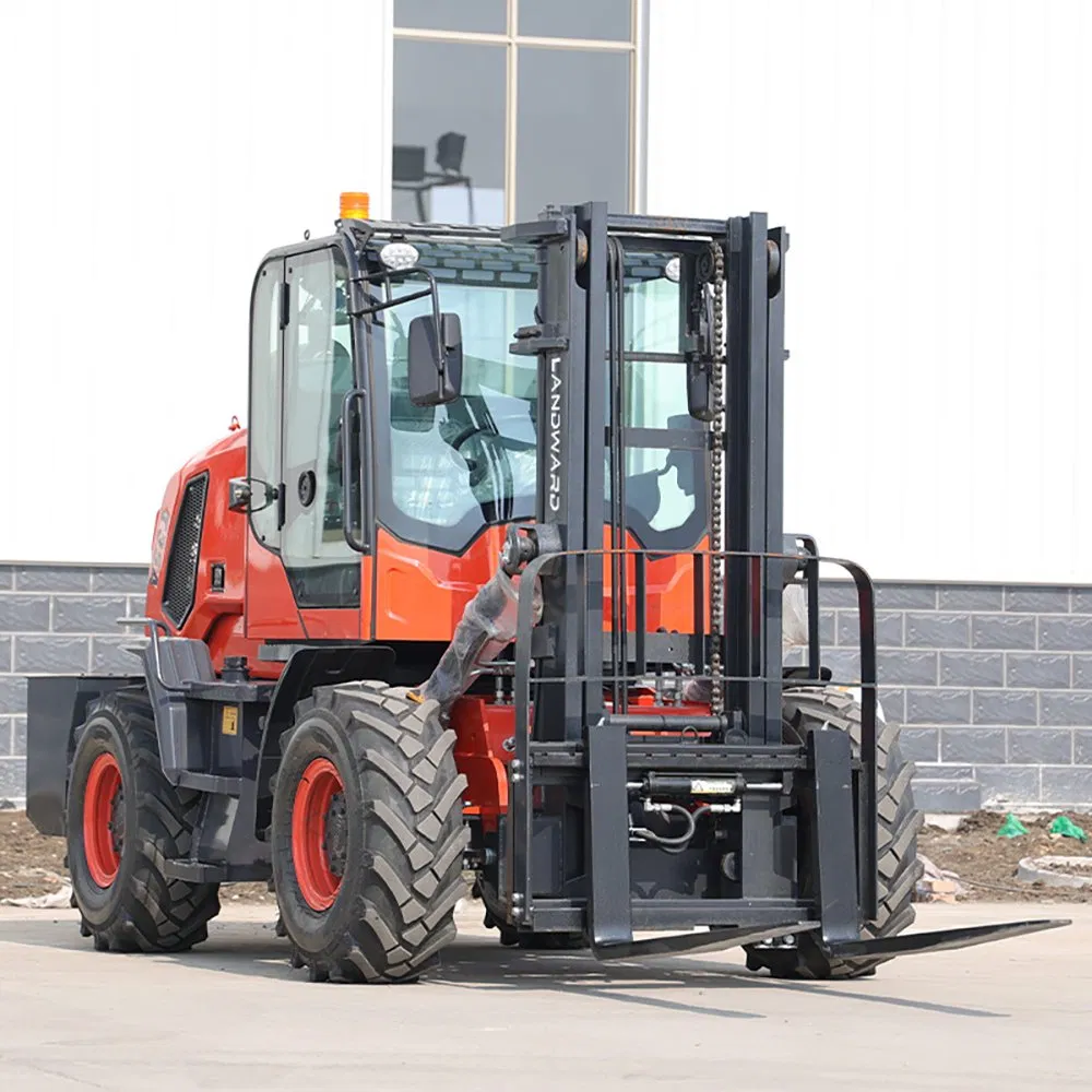 China Top Quality Warranty Factory Sale 4WD 4X4 Diesel All Rough Terrain Forklift 3 Ton 3.5 Ton 4 Ton 5 Ton Diesel Engine off Road Forklift Fast Delivery