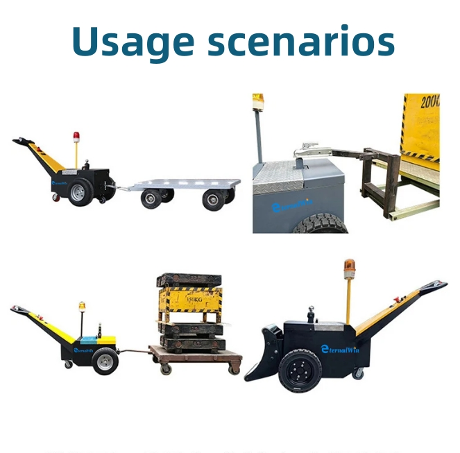 5000kg Electric Mover Powered Tow Tug Trailer Tractor Heavy Duty 24V Battery 1ton 2.5ton 3ton 4ton Walking Type Electric Tow Tractor Tug