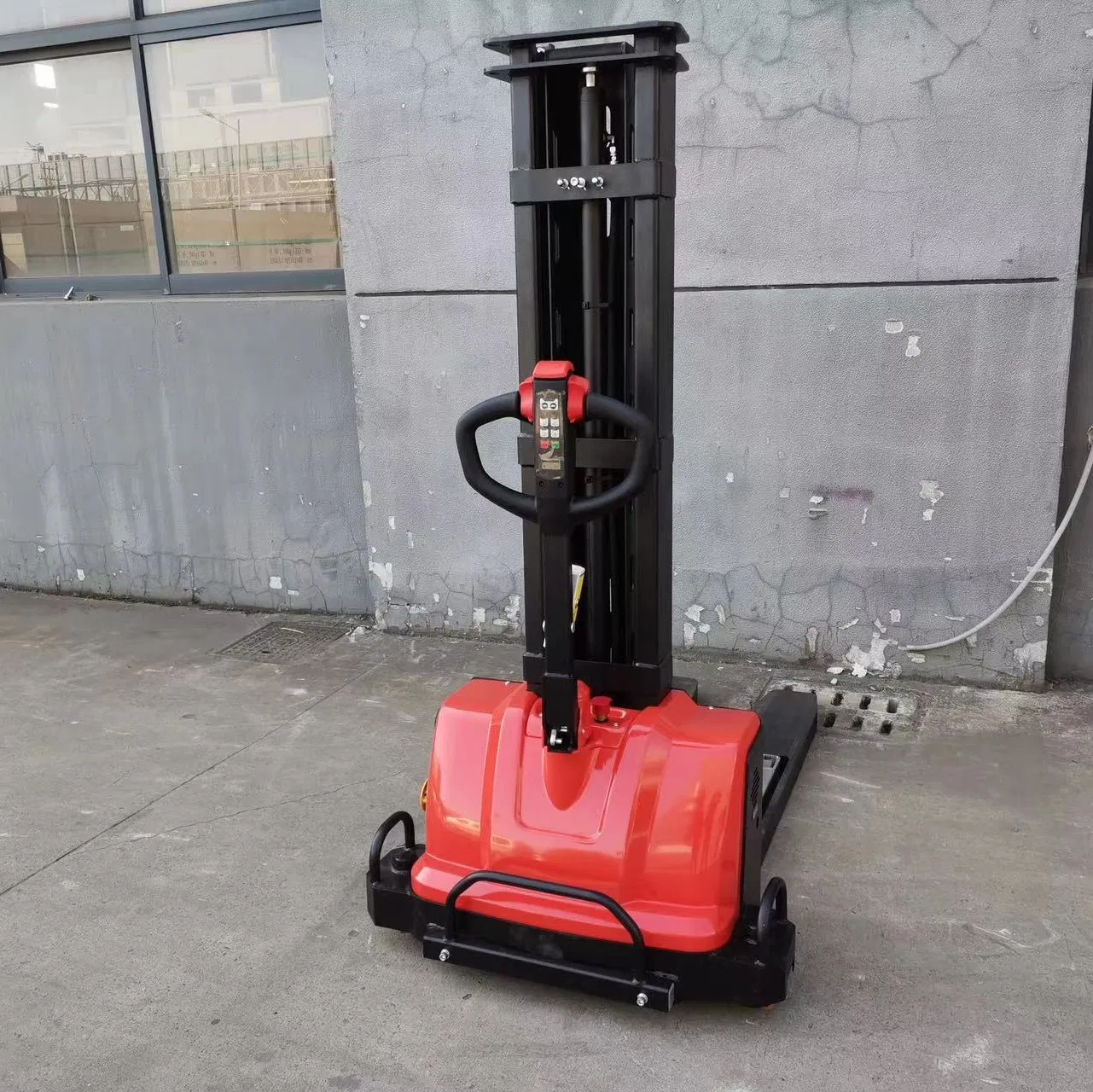 Zts-10f 1000kg 1ton Lithium Battery Proof Valve Design Walkie Full Electric Self-Lifting Stacker with CE