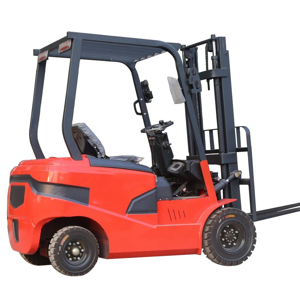 2 Ton Electric Forklift Truck Lithium Battery Powered Batteries Electric Forklift Components with 4-Meter Gantry Crane and Solid Tyre