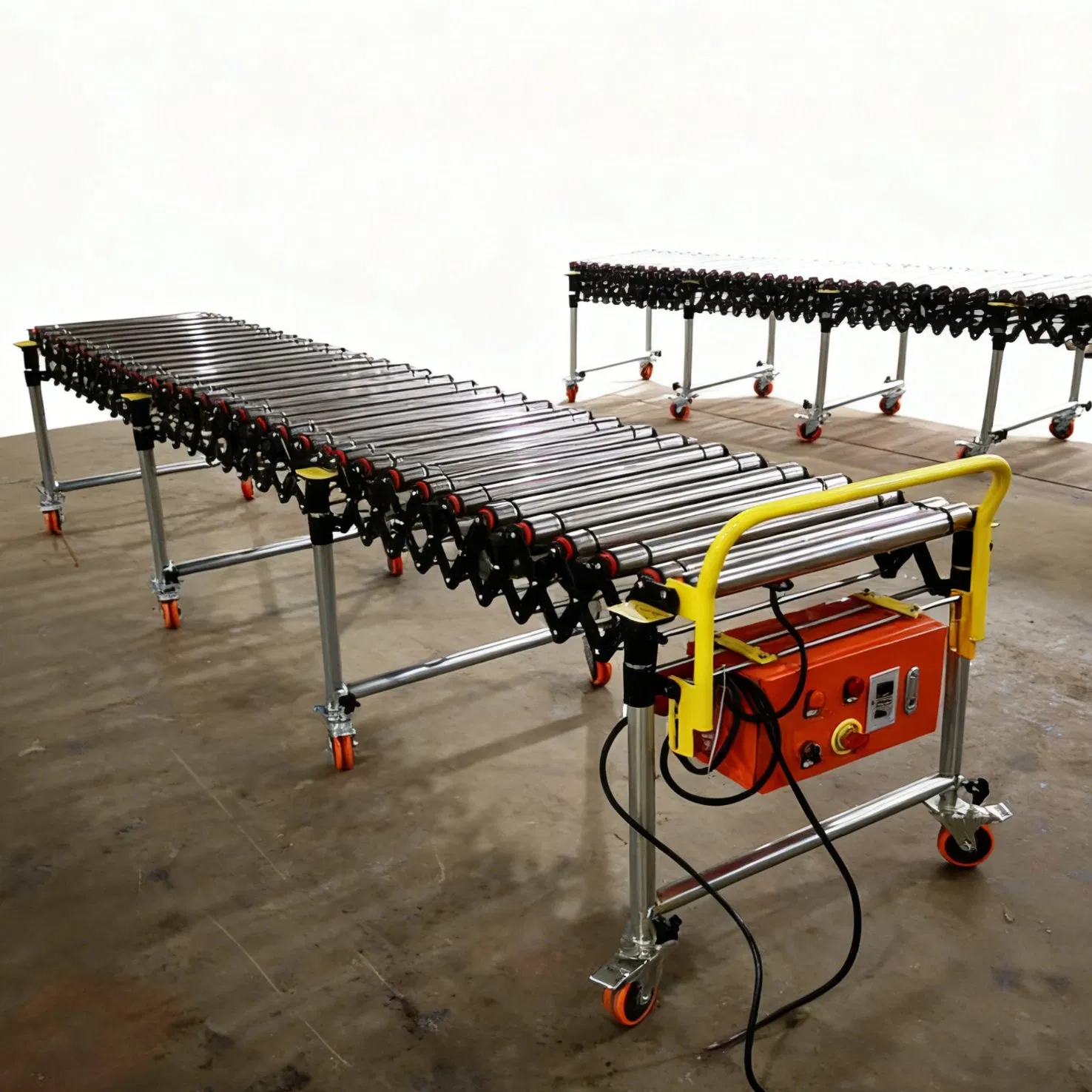 Powered Roller Conveyor System for Smart Warehouse Docks with Telescopic Reach