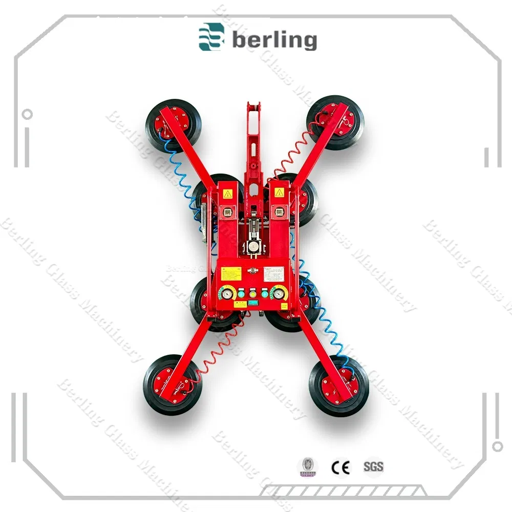 Indoor or Outdoor Flip Vacuum Suction Lifter for Glass Marble and Panel