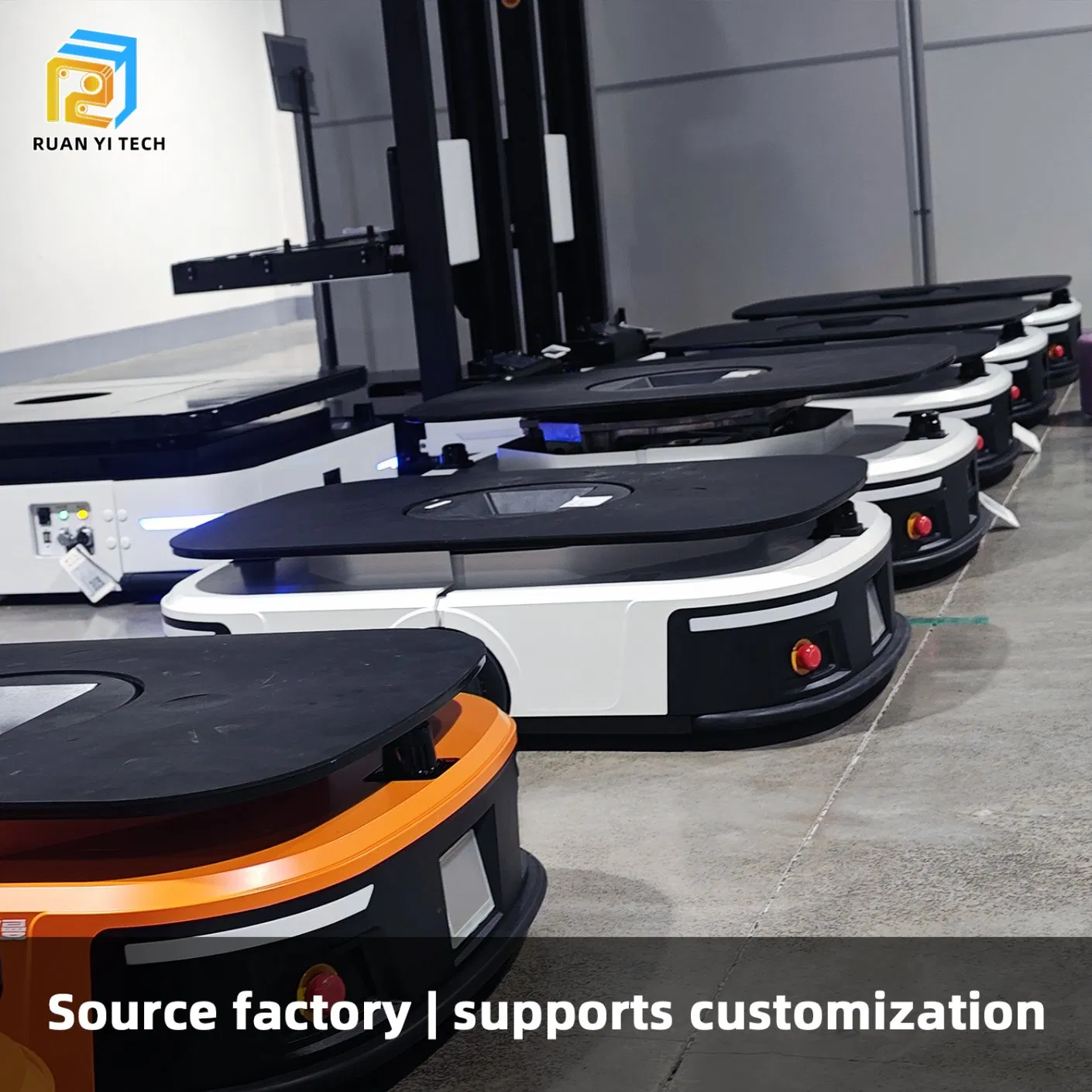 Ruanyi 2025 Laser Agv 2000kg Lifting Height 3000mm Heavy-Duty AMR Warehouse Lifting Slam Forklift Robot