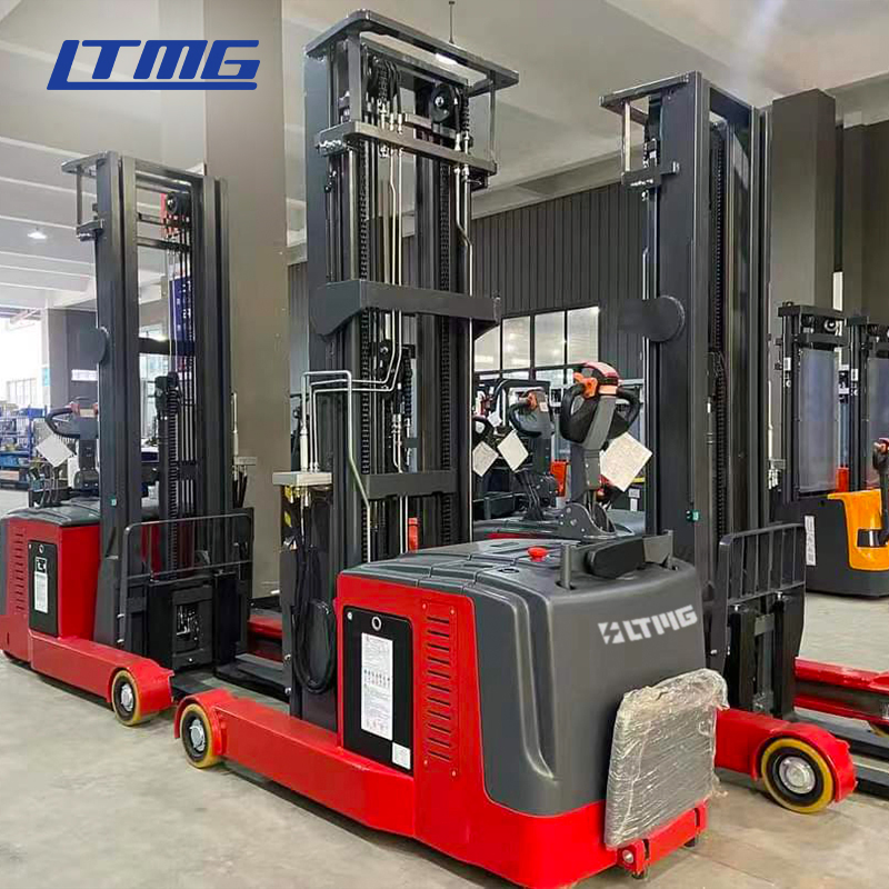 High Efficience 1.5ton 2ton Electric Reach Stacker Used for Double-Sided Pallets